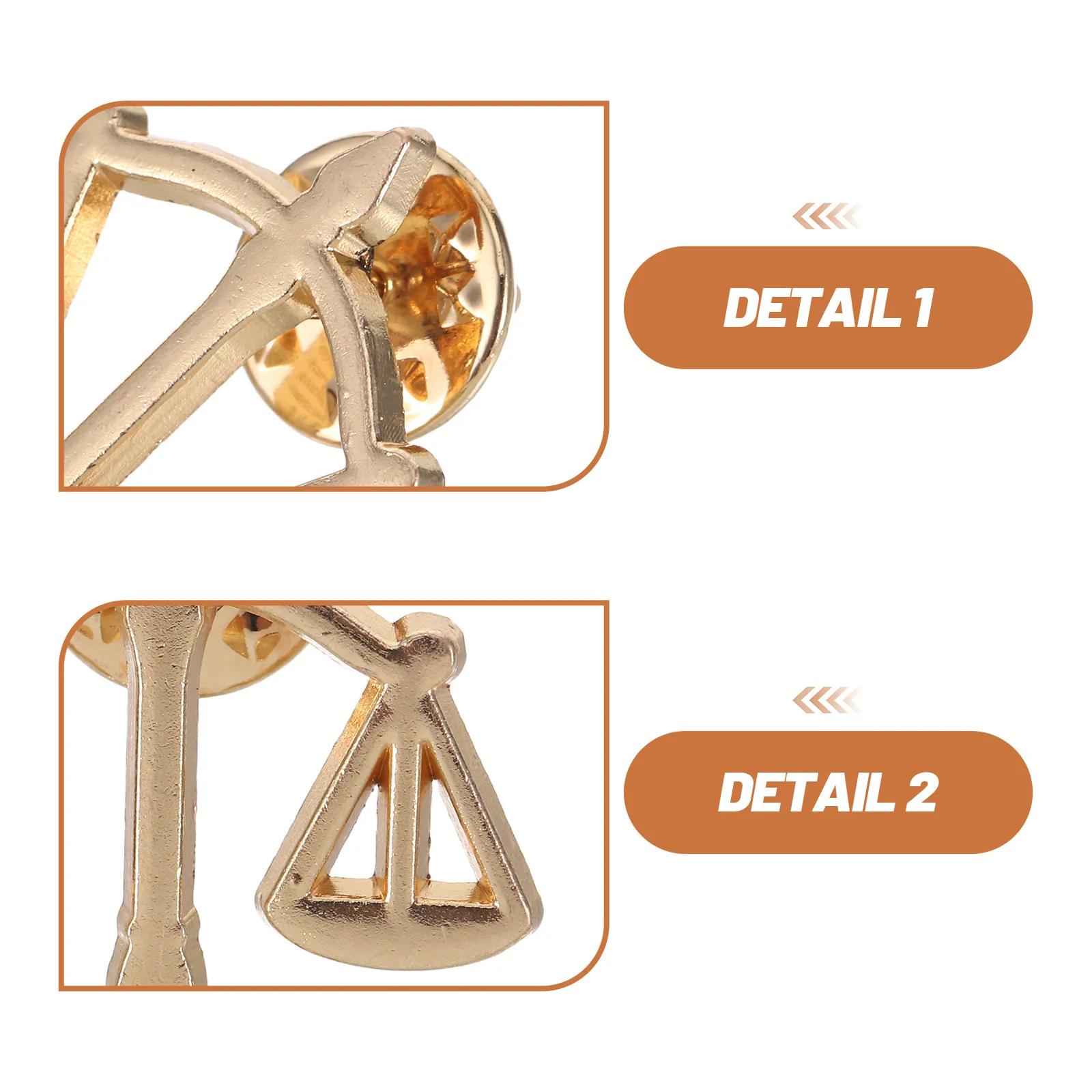 6 قطعة دبوس بروش معدني مقياس العدالة التلبيب دبابيس للرجال دعوى اكسسوارات دبابيس للنساء المحامي القاضي طوق دبابيس