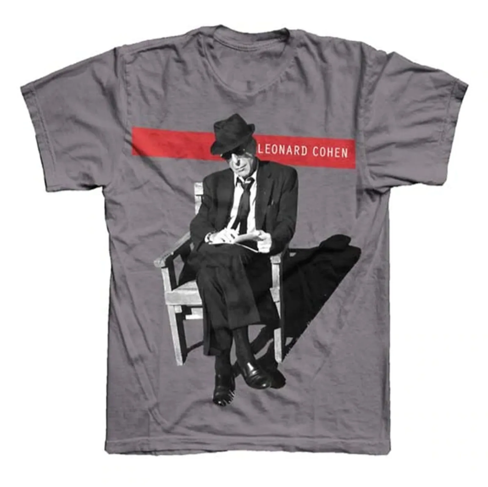 Leonard Cohen Sitting In The Chair T Shirt Gray Size S M L 234XL NL1340