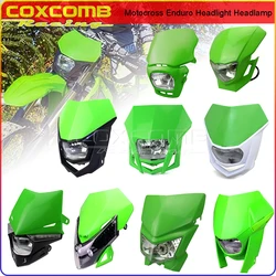 Green Off Road Racing Enduro Headlight Dirt Bike KLX KXF KX-F Headlamp For Kawasaki KX250F KX250L KX 250/450 KLX 230/300/650