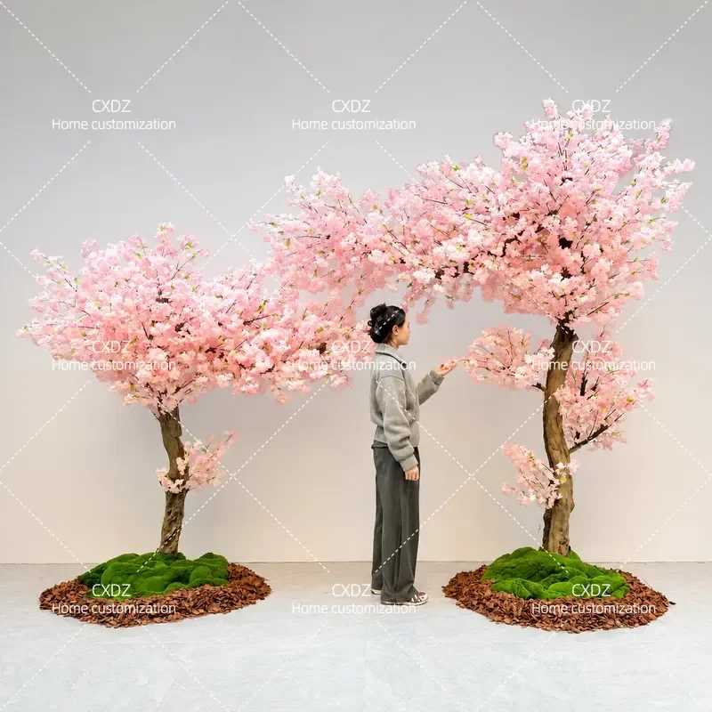 Simulated Cherry Blossom Tree Peach Blossom Artificial Flower Fake Tree Large Wishing Tree Indoor Outdoor Landscaping