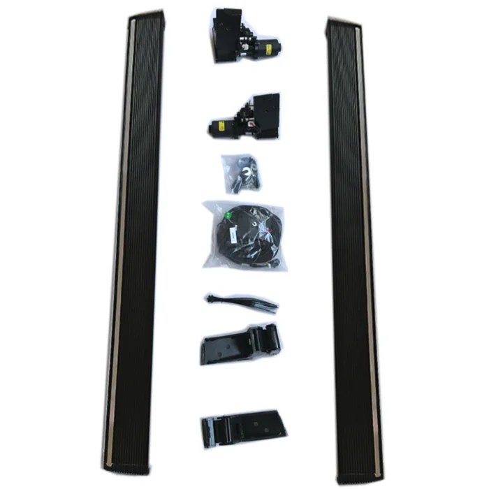 Deployable Power Running Boards, Electric Retractable Side Steps with Four Brackets for VW Amarok, Powder Coated Aluminum Alloy