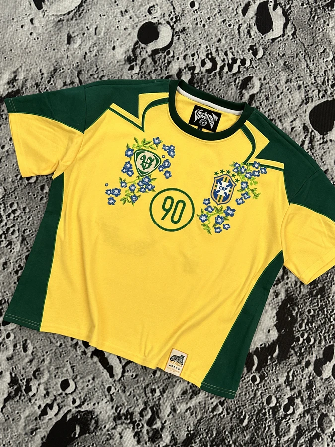 Vescartes Color Block Printed T-Shirt Short Sleeve Casual Top for Men And Women Skin Friendly Breathable Standard Fit PVC Mat...