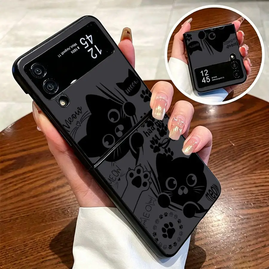 Back Phone Cover Funda Case for Samsung Galaxy Z Flip 8 Flip6 Z Flip 7 6 5 4 3 Flip7 FE Flip3 Flip5 Z Fold 8 7 6 5 4 3 Flip4