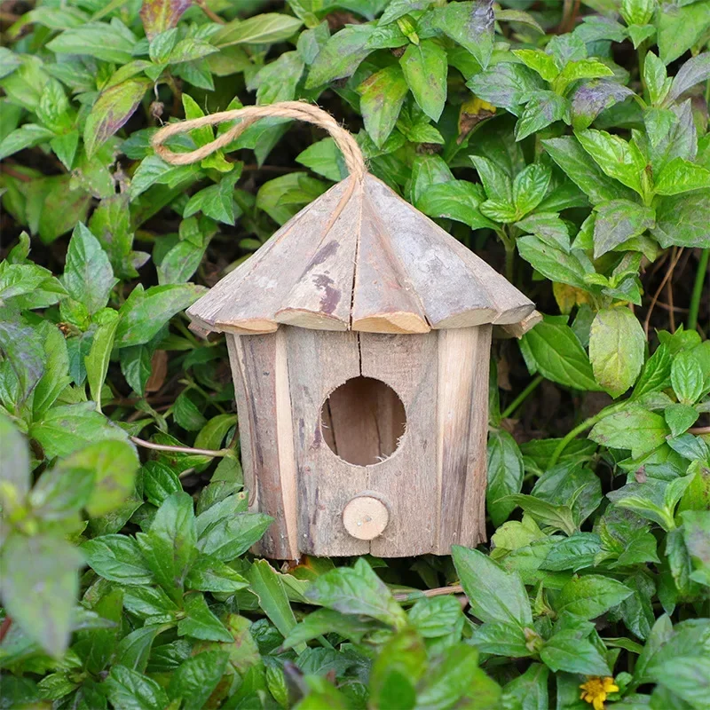 

Wooden bird nest, bird nest garden, indoor decoration, small parrot supplies