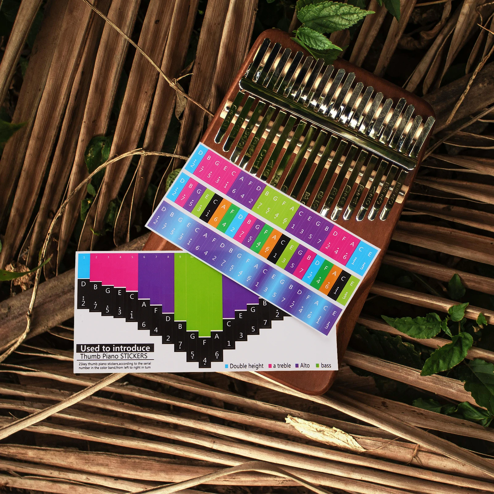 

Musical Note Stickers Kalimba Scale Beginner Piano Introductory Plastic Thumbs Keyboard