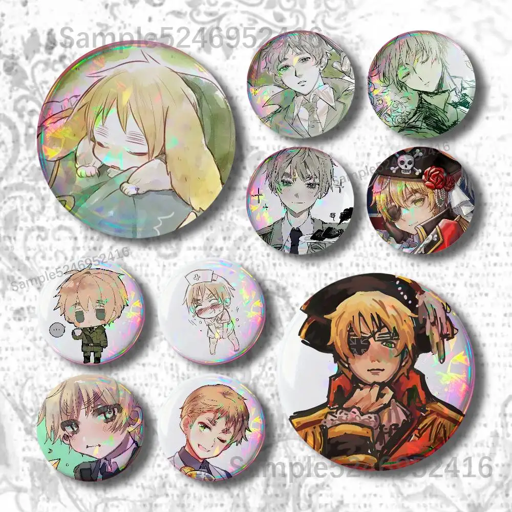 A-Arthur Kirkland H-Hetalia APH Badges Button Pins Brooch Creative Funny Quotes Clothes Backpack Jewelry Gift For Kids Friends