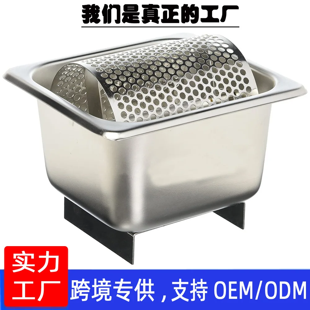 Burger Shop Butter Roller with Stand Foot American Burger Butter Roller Tool Stainless Steel Butter Tool