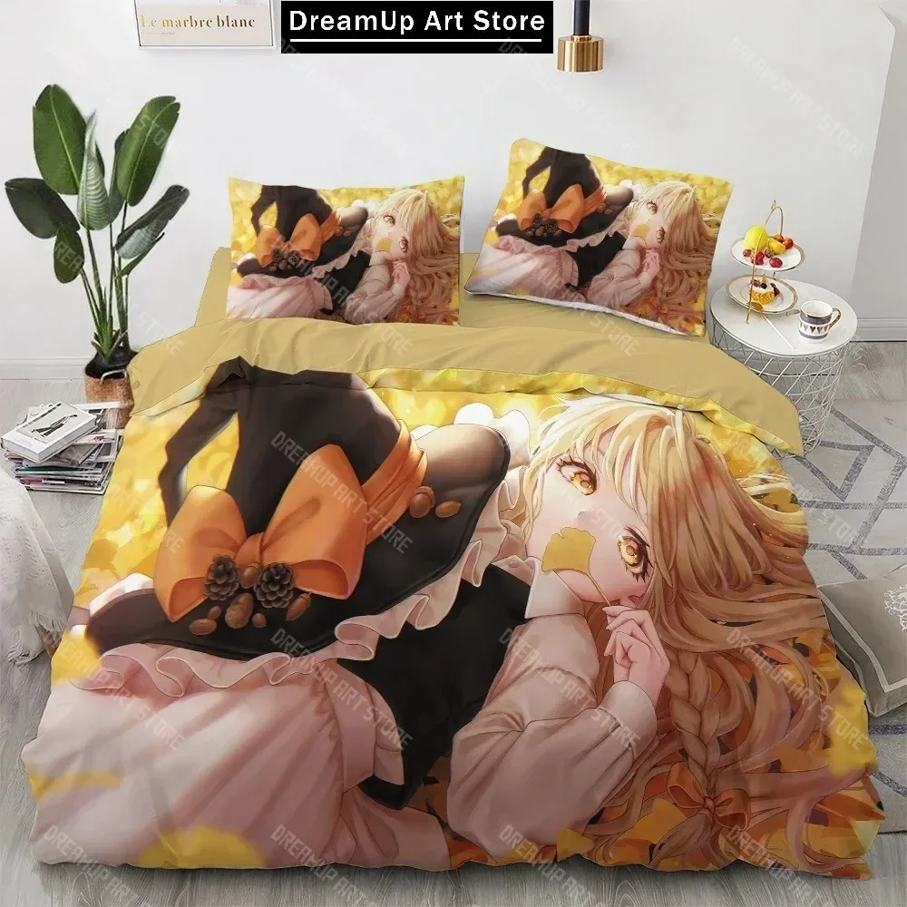 

Anime kawaii Bedding Set Japan Anime loli Duvet Cover Set Kids Bedroom Cartoon 3D Printed Quilt Cover Bedroom