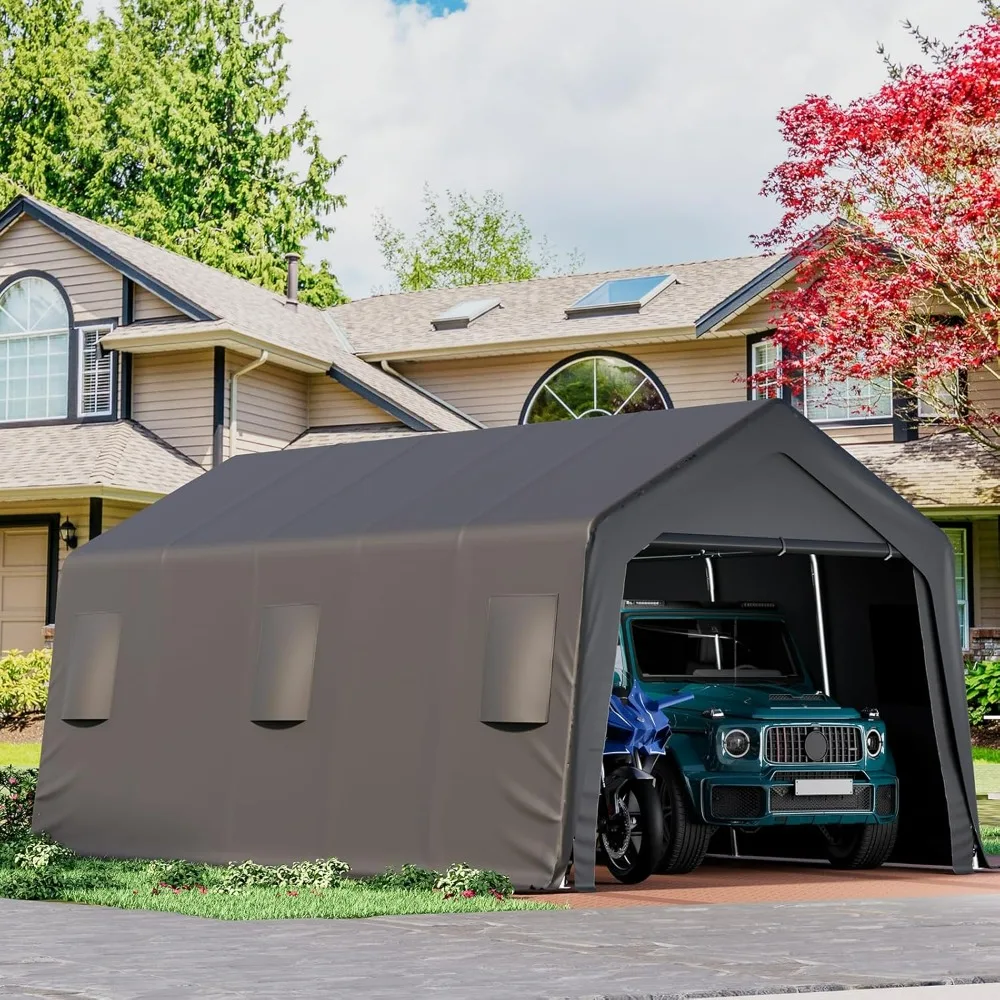 

13 x 20 FT Heavy Duty Carport with All-Steel Metal Frame, Portable Garage with Reinforced Base, All-Season Car Canopy for Car,