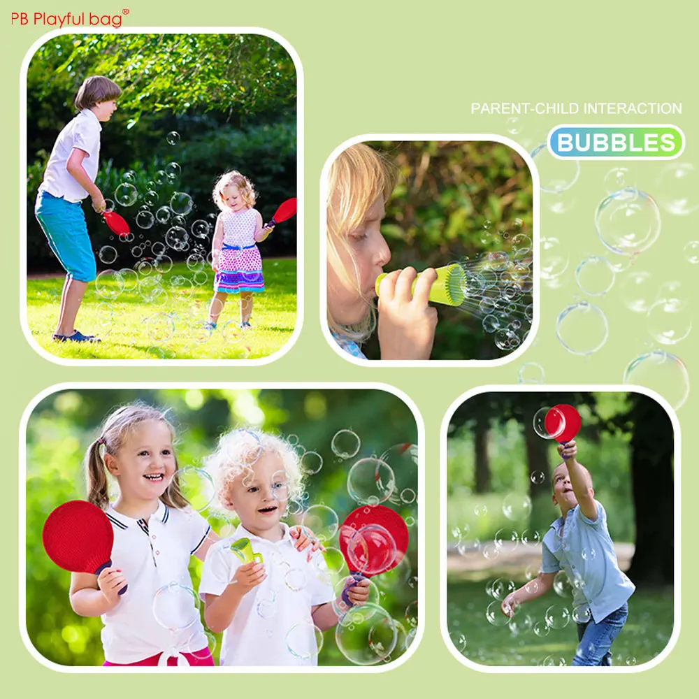 Soap Bubble Ping Pong Kids Sports Intertainment Toys Parent-child Interaction Table Tennis New Bubble Racket Game AC195