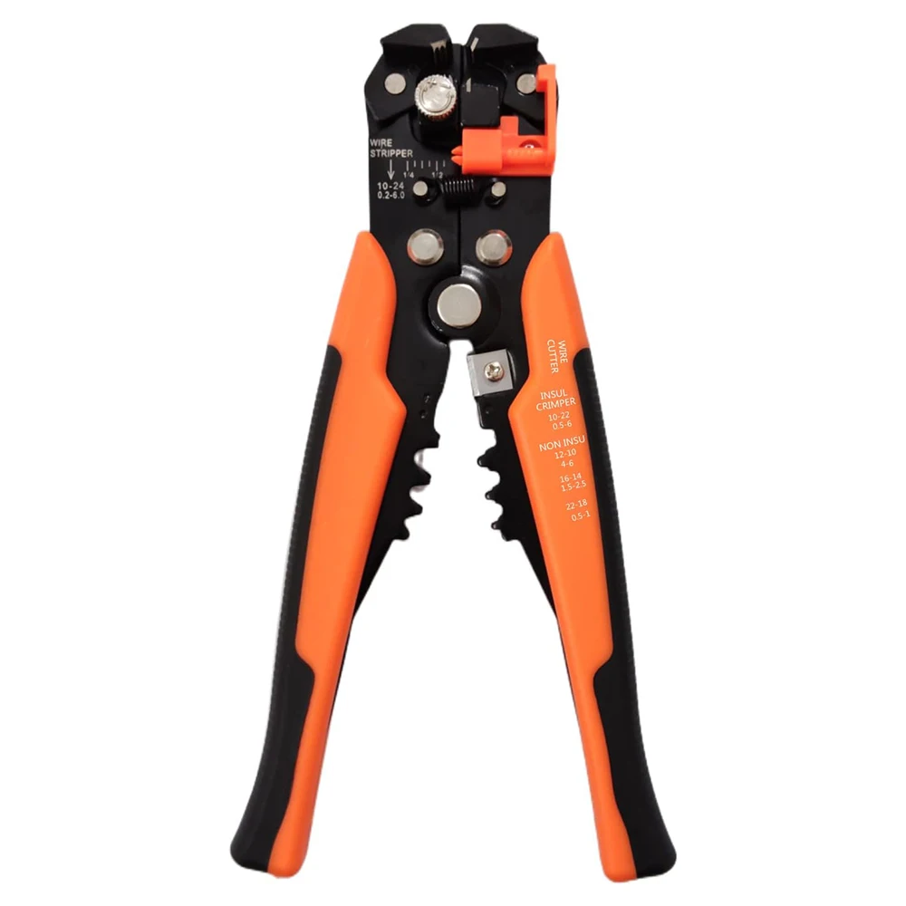 

Wire Stripper Tool,Cutting Pliers Tool, Self-Adjusting 8" Stripping/Crimping 10-24 AWG (0.2~6.0mm²) Multi-Function Hand Tool