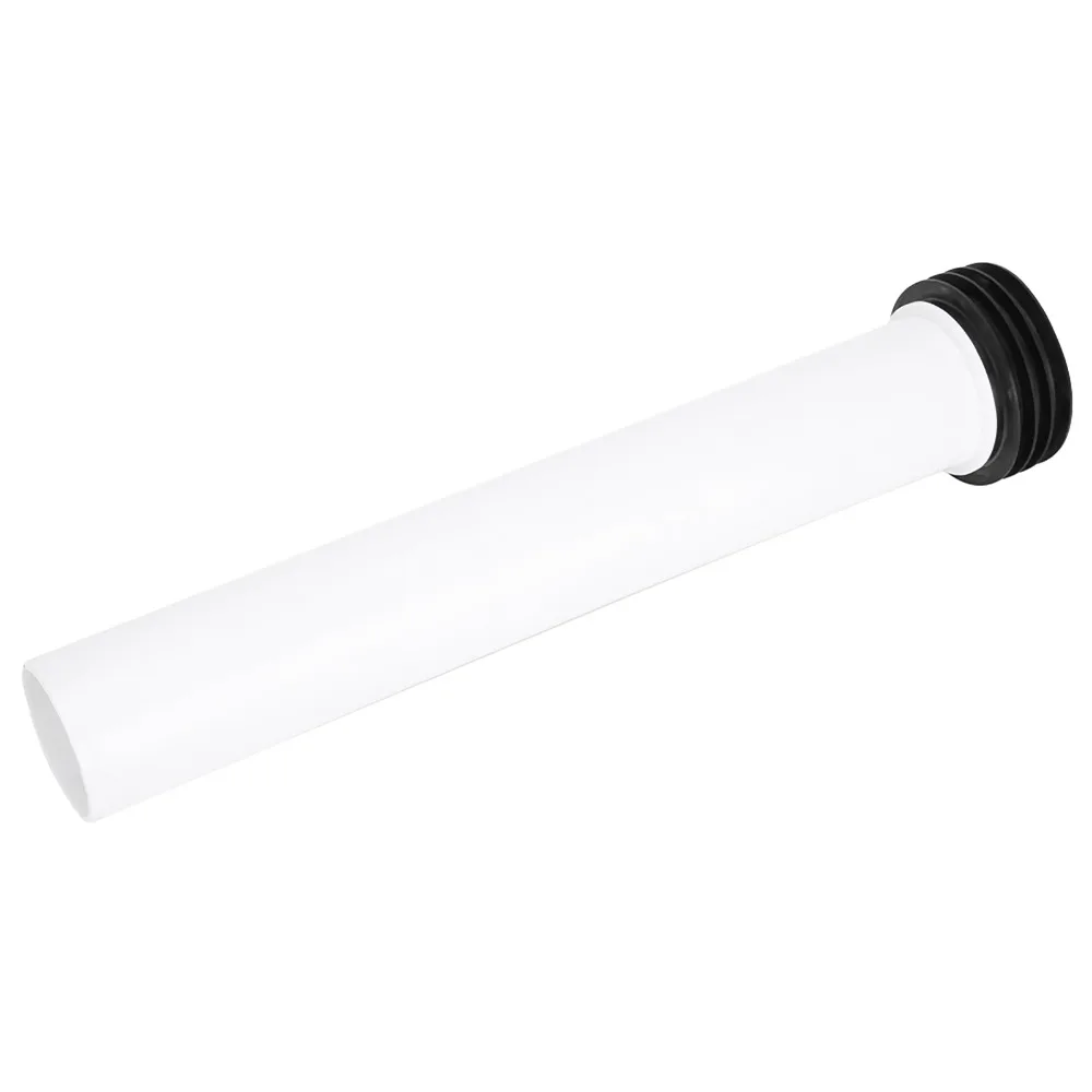 White Color Flush Pipe Extension Straight Design PP Material Concealed Cistern Pipe Fits 50mm / 2in Toilet Inlet