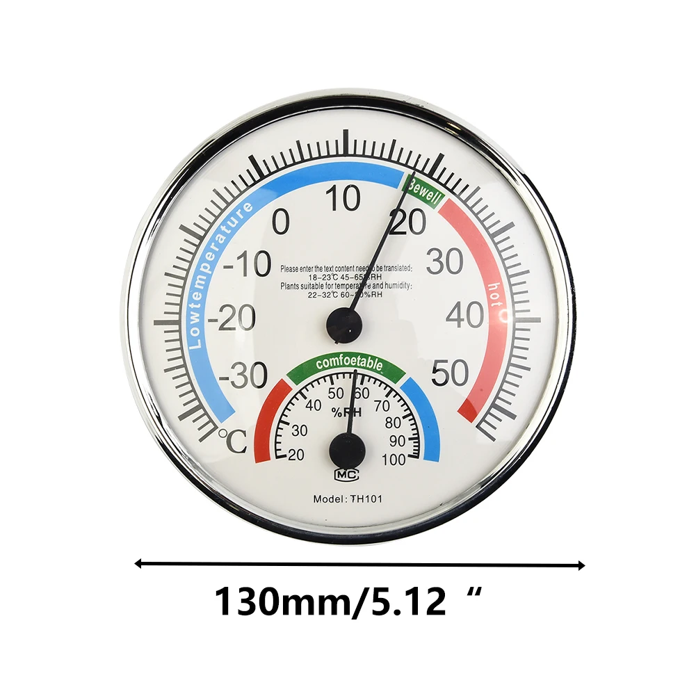 Mini Round Pointer -30-50 ° Temperature Meter Thermometer Hygrometer Thermo Analogue Humidity Room Climate Control Inside