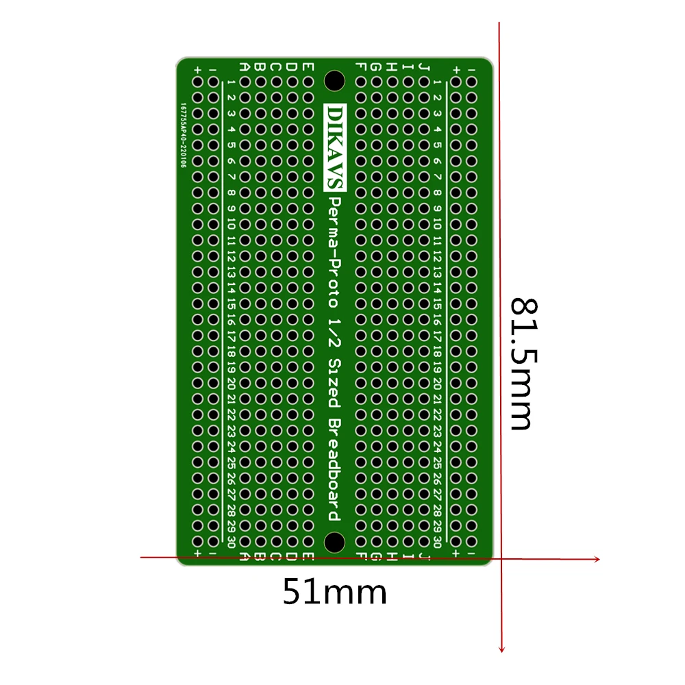 1/2 Sized Double Sided Prototype Pcb Prototype Board Solder-able Breadboard for Arduino (4Pack, Multicolor)