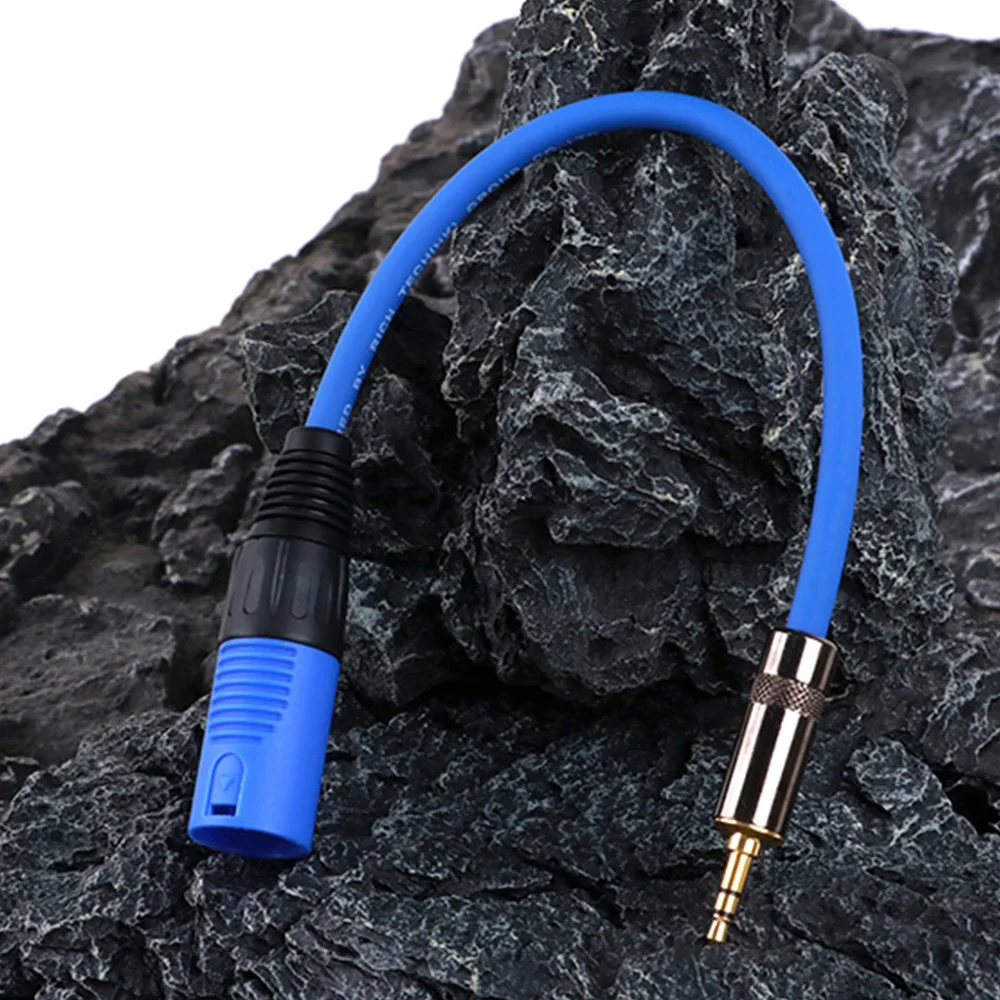 Aux 3.5mm Stereo Male Jack to Plastic Shell 3Pin XLR Male Audio Extension Cable Adapter for Instrument Mixer Computer Amplifier