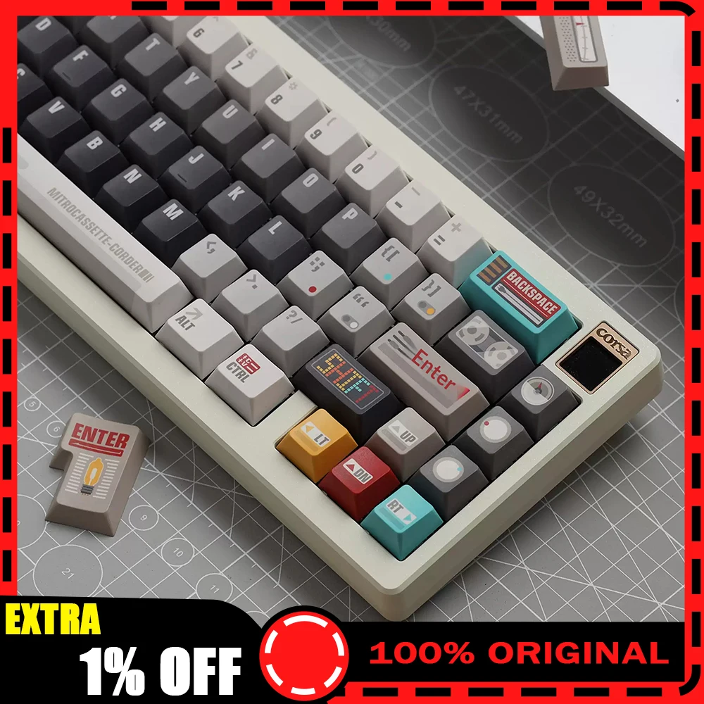 TUTKEYS Retro Synthesizer Keycaps High quality PBT Cherry Factory Keyboard Keycaps Letters are opaque Standard cross shaft