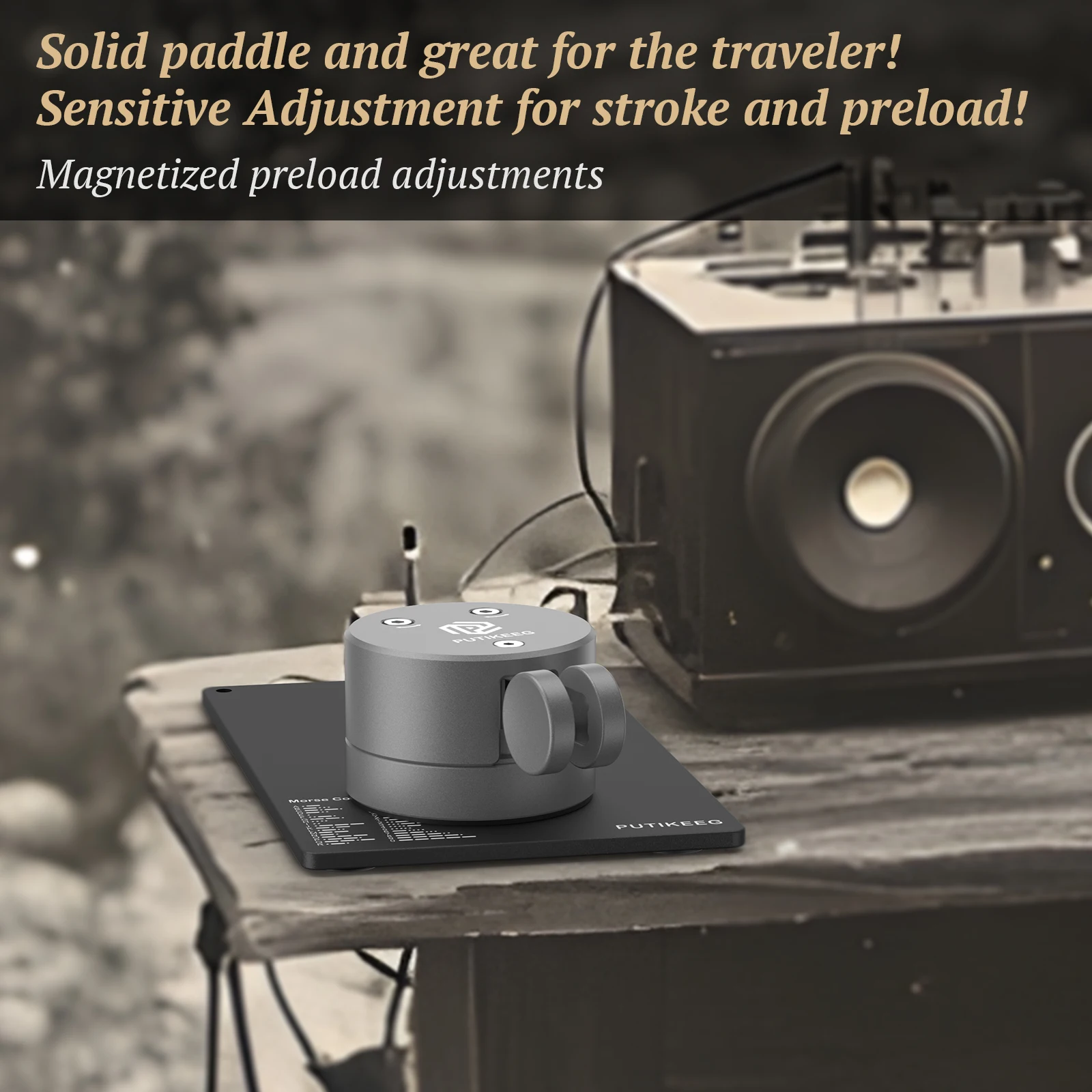 Putikeeg, CW key Morse code, shortwave amateur radio, two-way radio paddle. New models are launched （grey） view 4