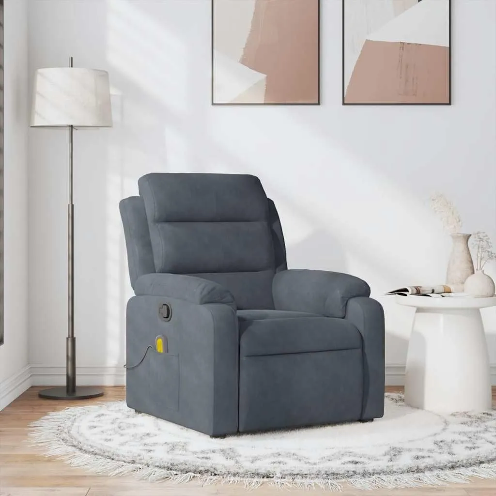 Manual Reclining 6 Point Vibrating Massage Recliner y 29.5x36.4x39.4in