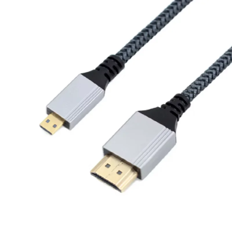 5m 3m 4k Micro HDMI Nylon Braid Cable HD 4K@60HZ V2.0 Compatible Micro MicroHDMI TO HDMI Extension Cable For Camera Projection image 6