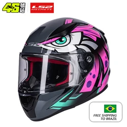 LS2-Casco de cara completa para motocicleta, cascos de carreras callejeras, certificación ECE FF353