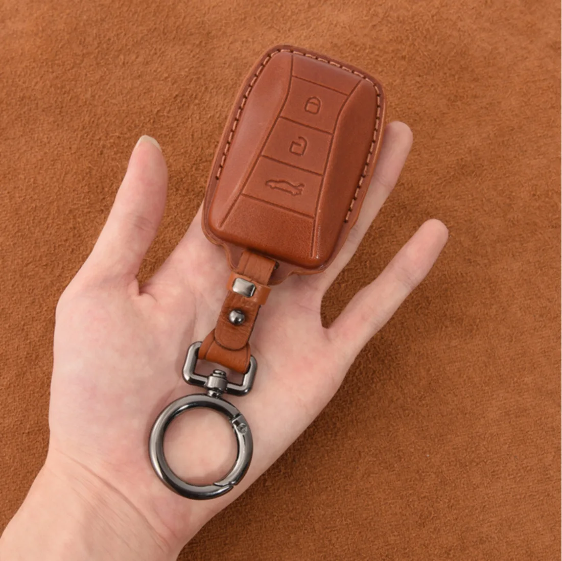 Leather Key Cover for Lotus Engineering Emira Evija Eletre Emeya Car Key Holder Car Accessories Keychain