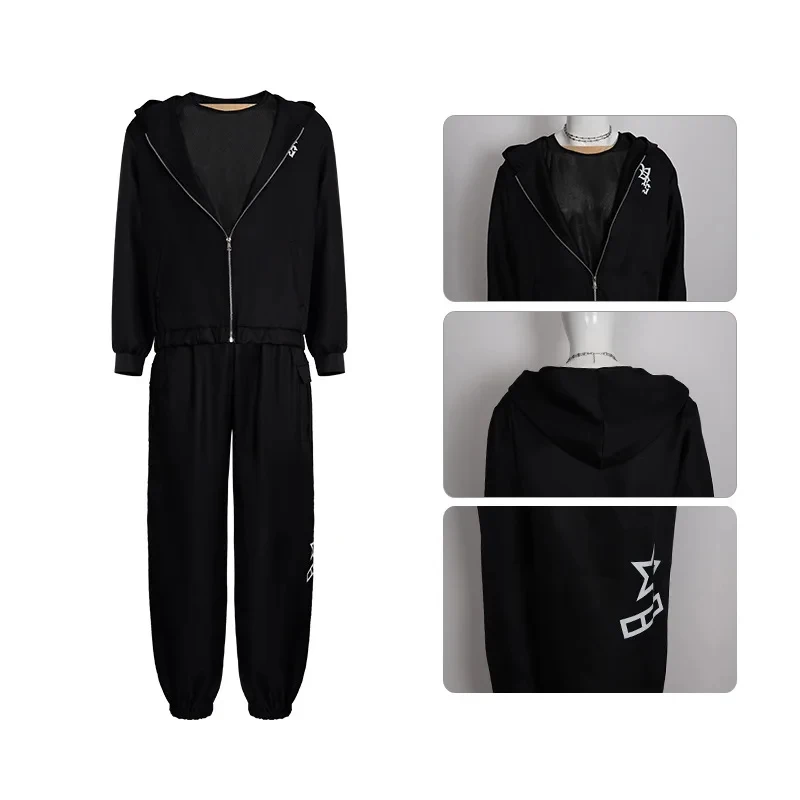

Vivid BAD SQUAD Shinonome Akito Aoyagi Toya Black Project Sekai Adult Unisex Uniform Suit Coat Top Pants Outfit Halloween f