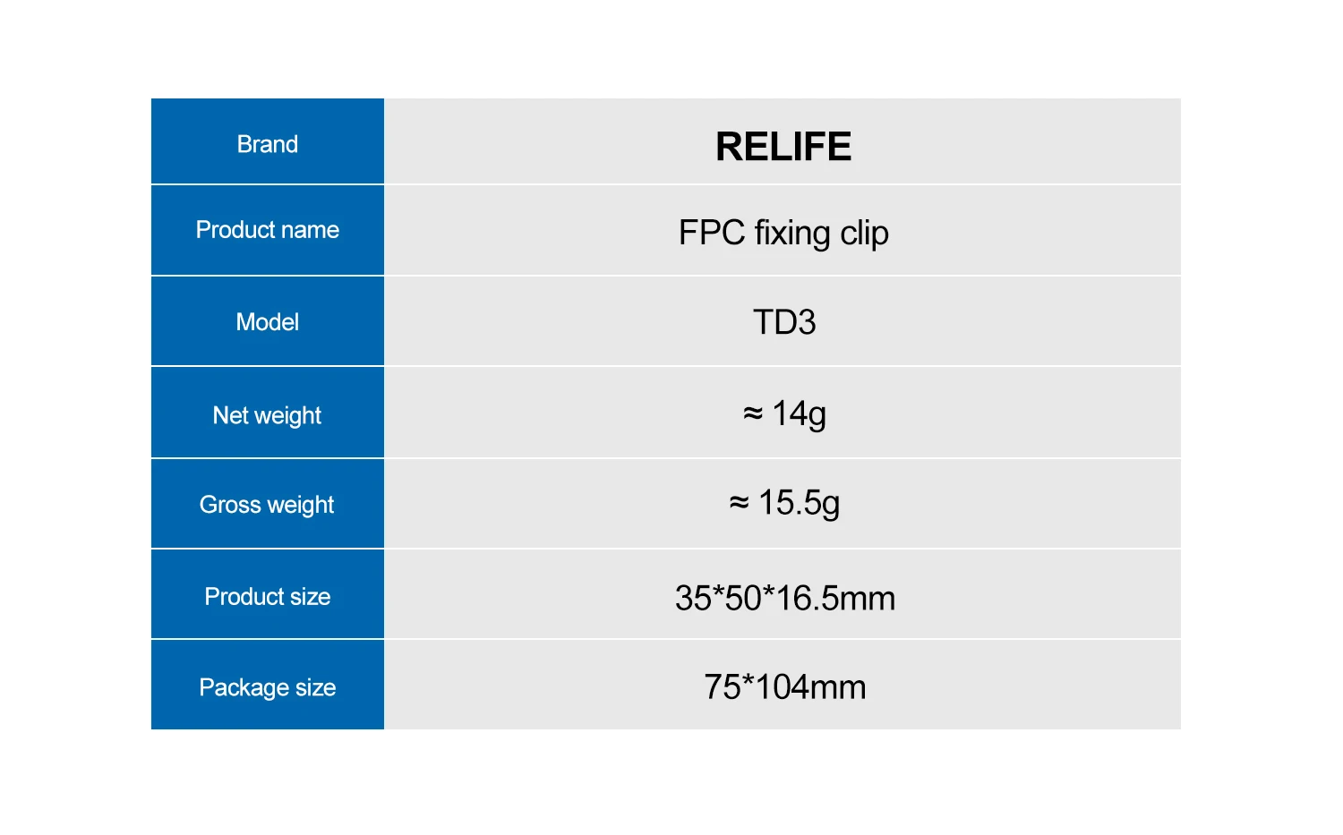 RELIFE TD3 Universelle FPC-Klemme für Handy-Motherboards, LCD-Bildschirme, FPC-Kabel/Anschlüsse, Reparatur-Klemm- und Befestigungswerkzeuge – Detail 13