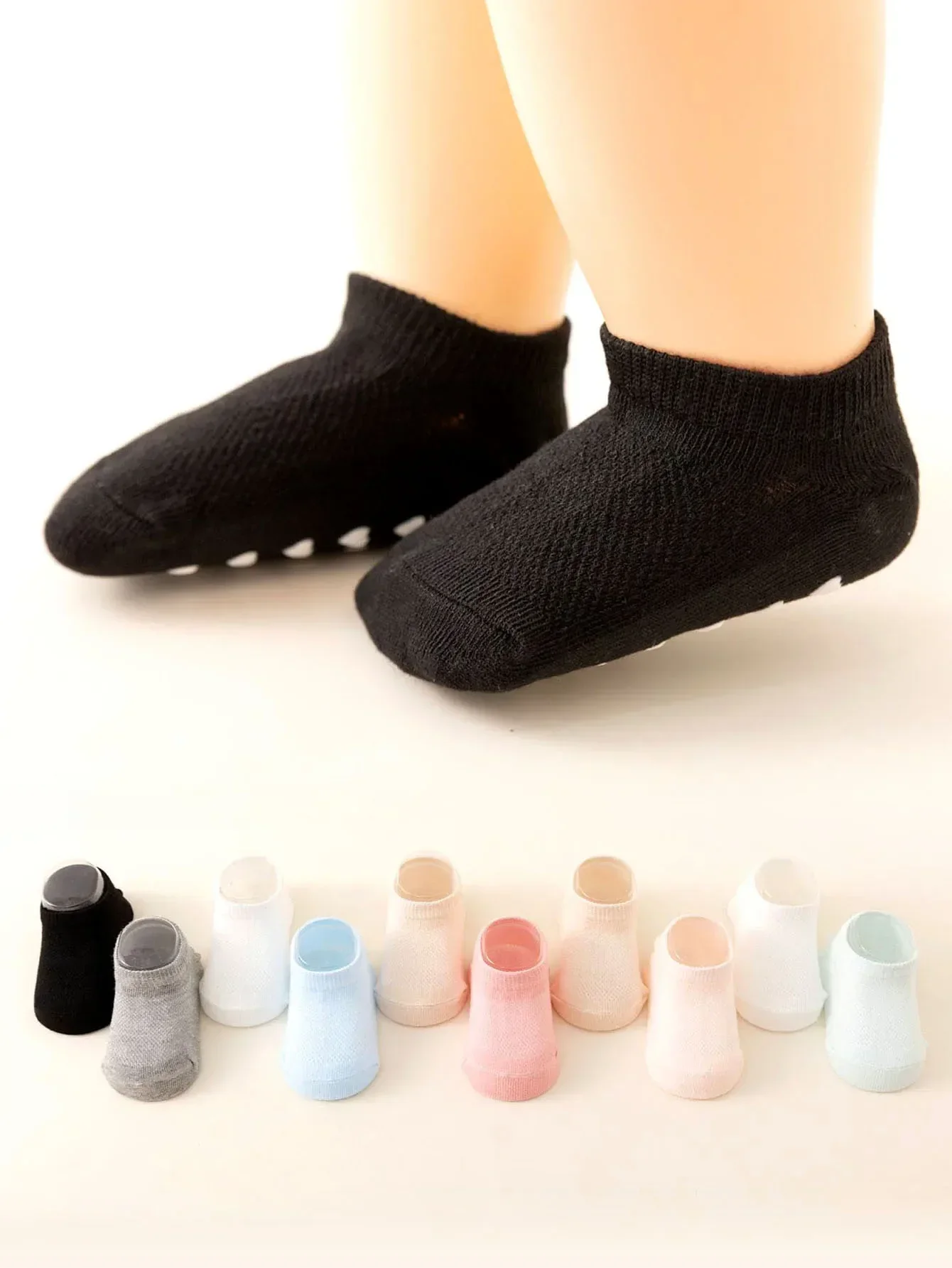 5 pairs of baby love glue anti slip socks, children's floor socks, comfortable breathable socks for boys, newborn boat socks, indoor walking socks, the best birthday gift for babies
