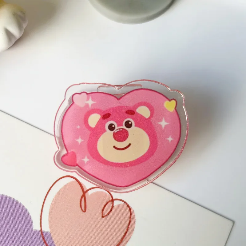 Disney Lotso Pp Clip Note Holder Seal Clip Clamp Organizer Pencil Decoration Office School Supplies Acrylic Cartoon Anime Clip