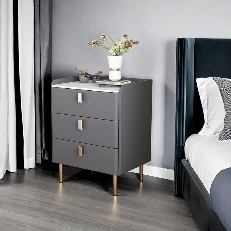 Nordic Bedside Table Bedroom Storage White Dresser Bed Side Cabinet Narrow End Tables Nightstands Wood Hanging Black Nightstand