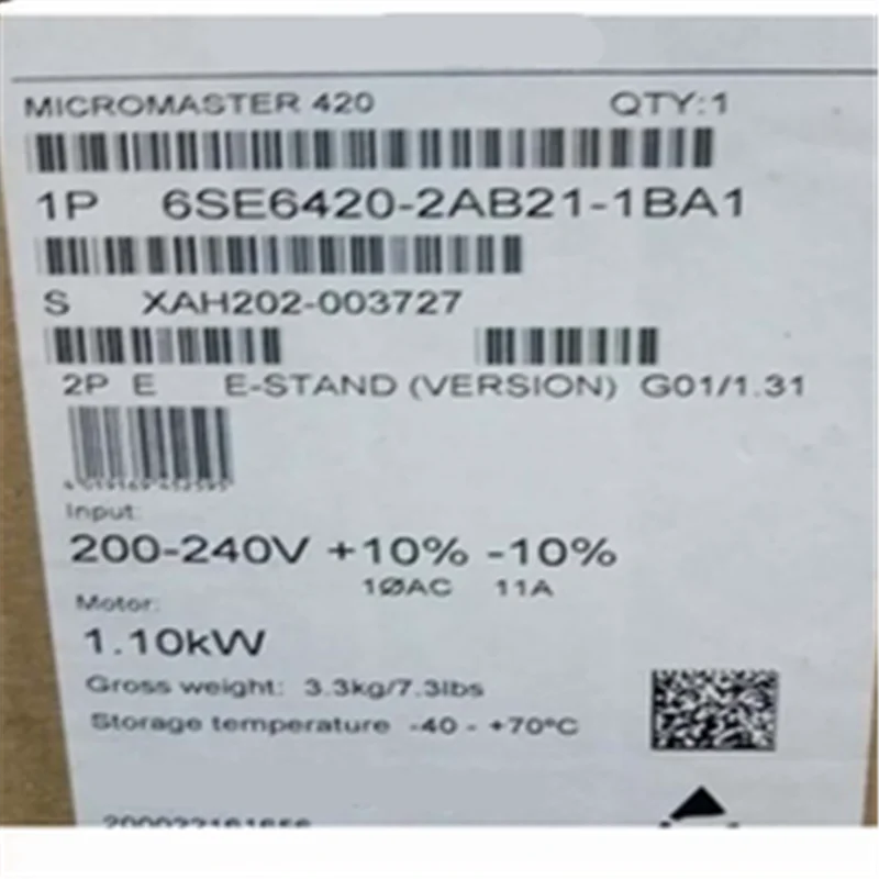 

NEW FOR MM420 6SE6420-2AB21-1BA1 6SE6420-2AB21-5BA1 6SE6420-2AB22-2BA1 6SE6420-2AB23-0CA1