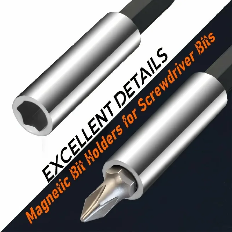 WEELEE 1/4 Zoll Magnetischer Verlängerter Schraubendreher-Kopfhalter-Set mit Sechskantgriff-Adapter für Bohrer- und Schraubendreherköpfe – Detail 7