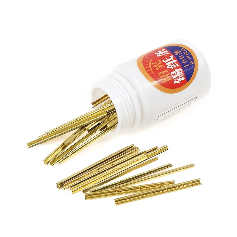 100 Piezas de Tiras de Aluminio de 4.6 cm, Herramientas de Cerrajería, Lámina de Aluminio Dorada y Plateada, Consumible
