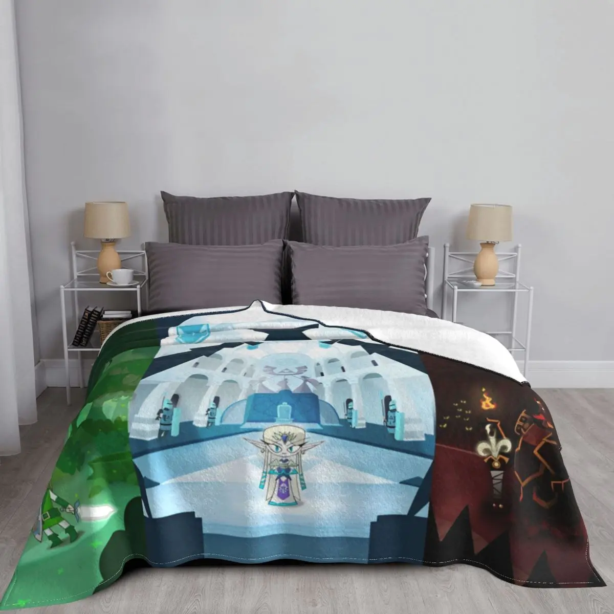 Game Z-Zelda Link Cartoon Blanket Fleece Textile Decor Portable Soft Throw Blankets for Bedding Bedroom Plush Thin Quilt