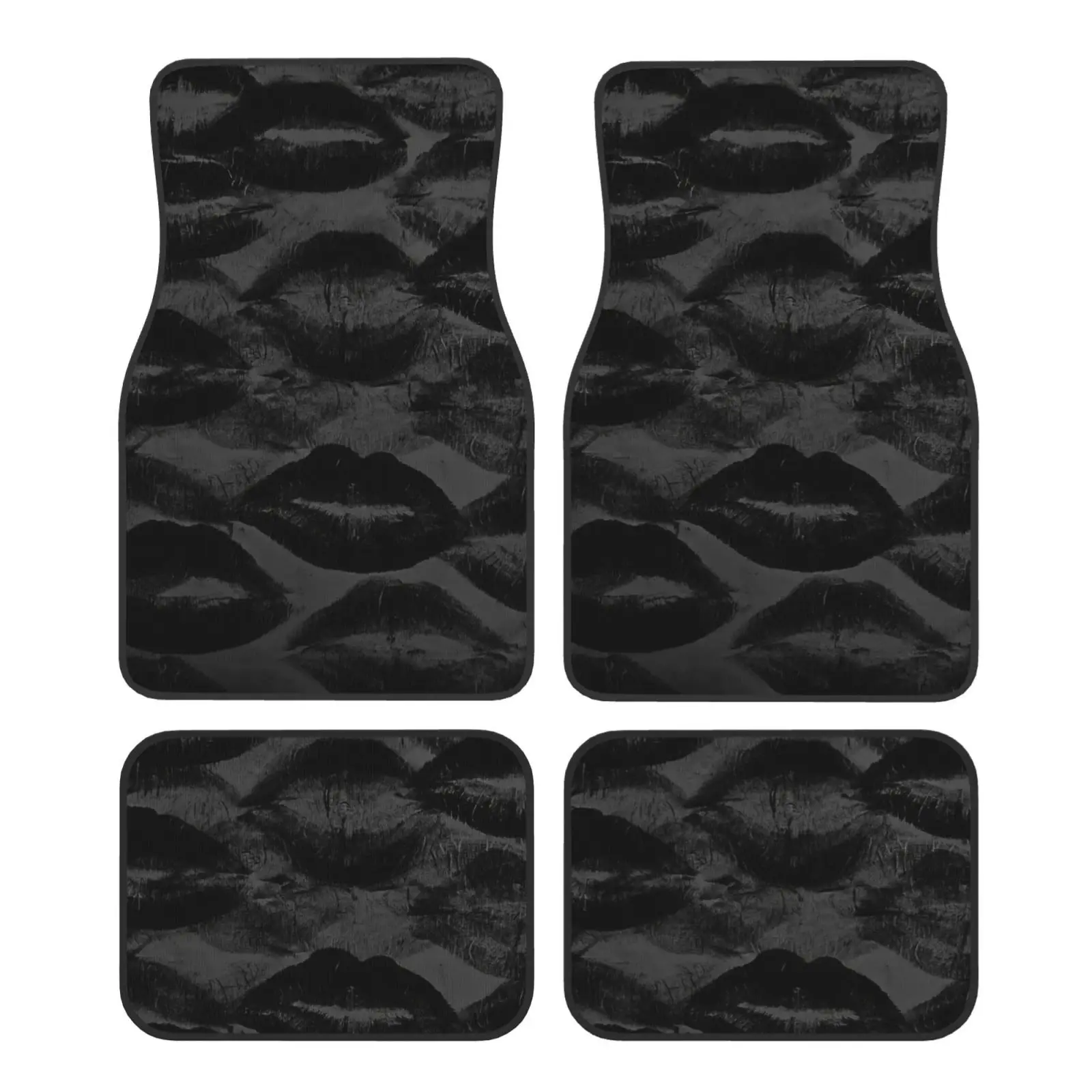 4pcs Universal Car Floor Mats Suitable For All Models, Featuring A Easy And Versatile Printed Design, Made Of High-Density Polye