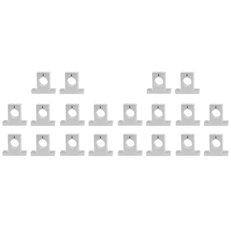 

ABZS 20 шт. зажимной стержень линейного перемещения, направляющая для рейки, опорный кронштейн вала, крепление для муфты SK25 25 мм