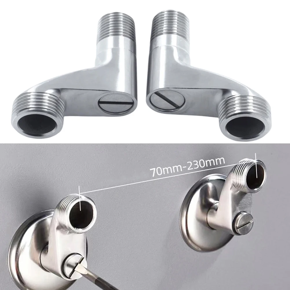 Adjustable Angle Valve Replacement Shower Faucet Adapter Part Stainless Steel Wall Mounted Bathroom Accessories