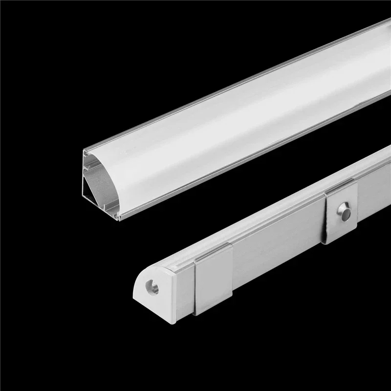 1-30pcs/Lot Perfil Aluminio LED Corner Aluminium Profile Channel Holder for LED Strip Light Bar Cabinet Lamp Kitchen Closet