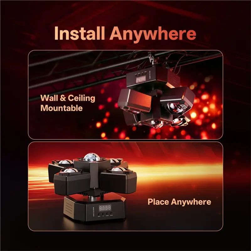 AAAN-70W 4- RGBW LED DJ Light With Remote & DMX Contro RGBW LED DJ Light With A EU Plug