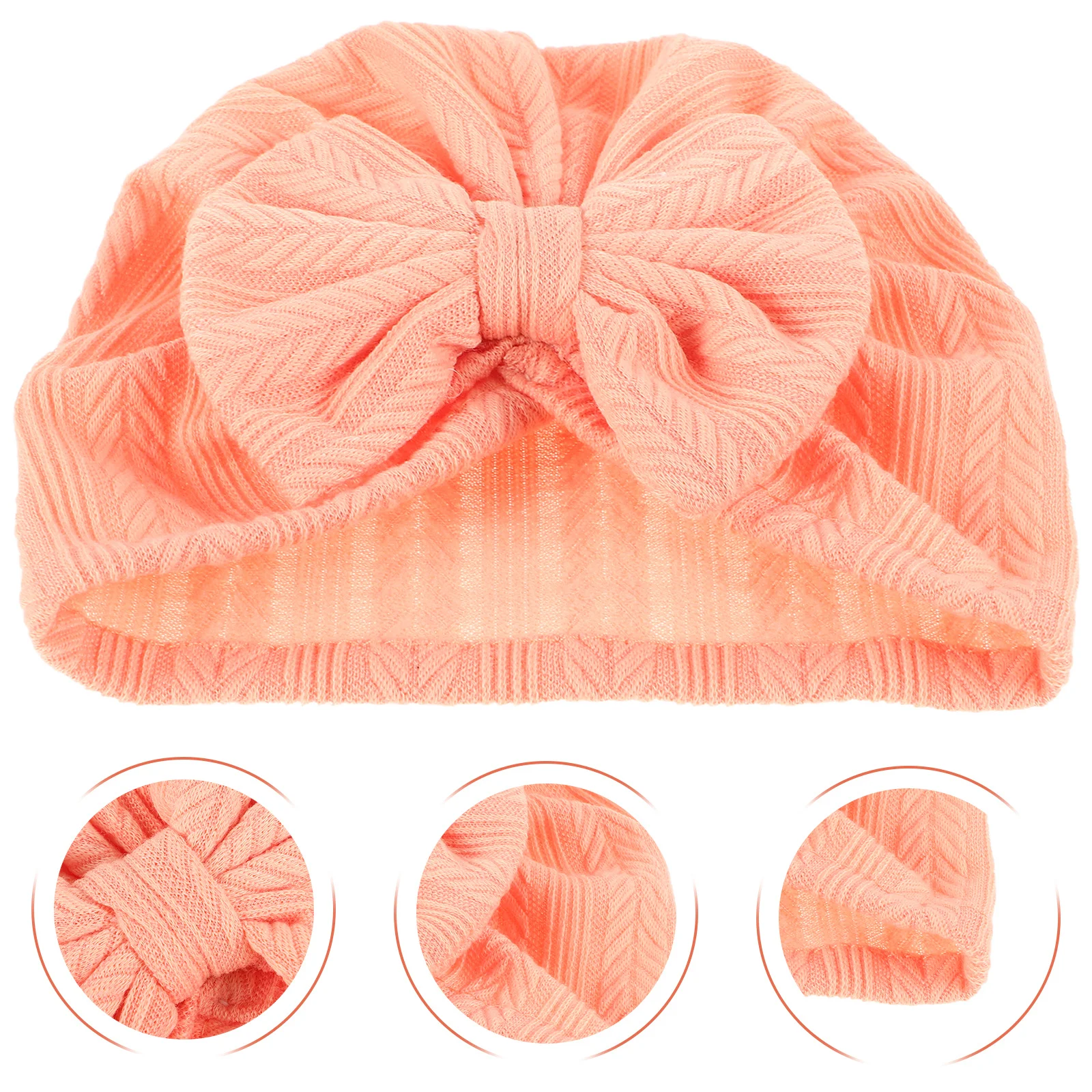 

Baby Turban Hat Newborn Beanie Infant Cap Bow Knot Soft Cotton Nursery Hat Watermelon Red Toddler Baby Turbans Bow Headwrap