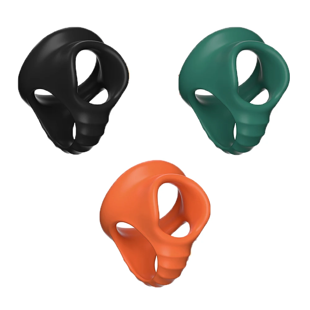 Silicone Penis Lock Ring Scrotum Bondage Cock Rings Erection Chastity Cage Delay Ejaculation Adults Sex Toys for Couples Sexshop