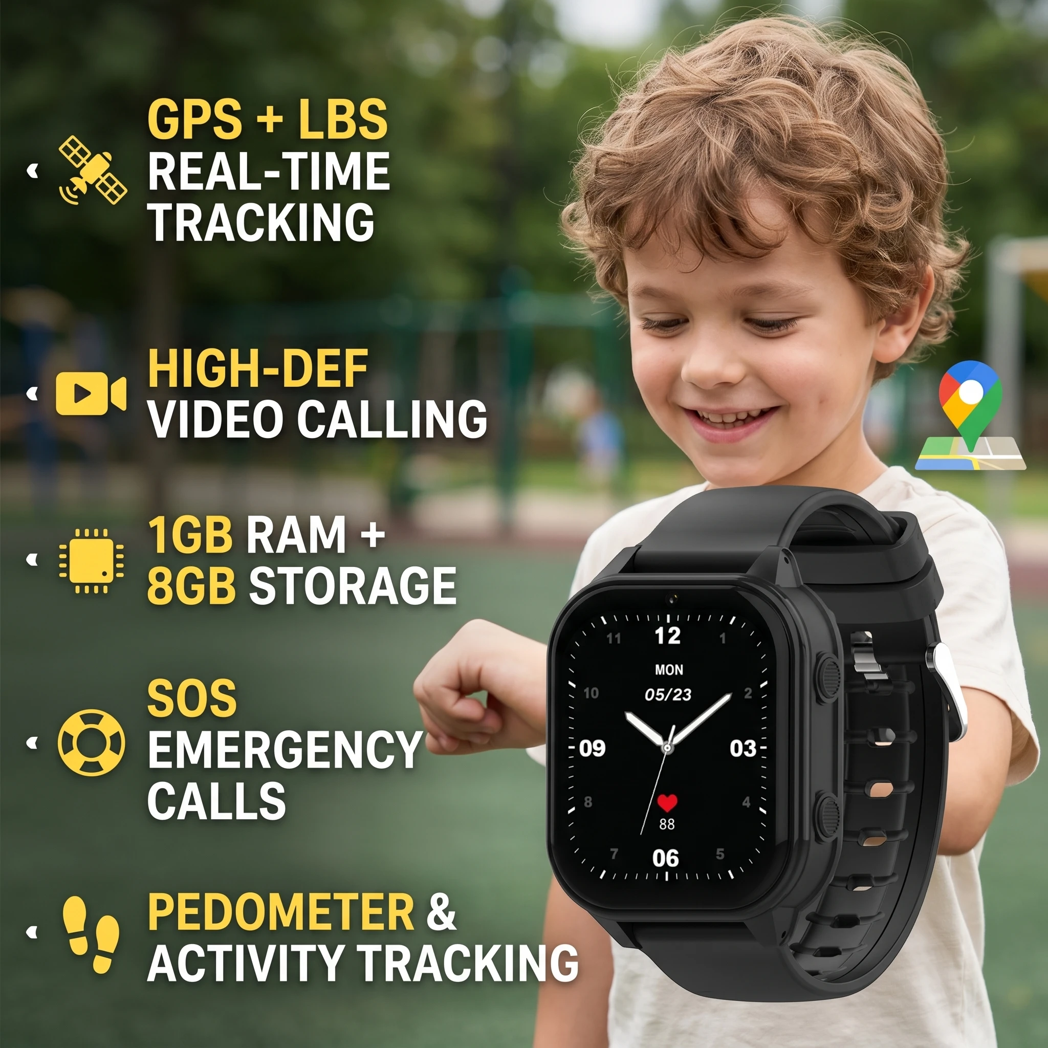 

Детские смарт-часы 4G с GPS-трекером, Wi-Fi, 8 ГБ памяти, видеозвонками, SOS, телефонными звонками, камерой, мониторингом, подарок для мальчиков и девочек