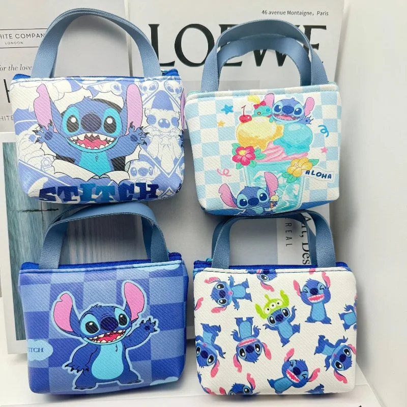 حقيبة يد كرتونية من Stitch، محفظة للعملات المعدنية، تصميم ليلو وستيتش من مادة البولي يوريثان الإبداعية، محفظة لطيفة لحامل بطاقة المفاتيح، حقيبة تخزين سماعات الأذن #1