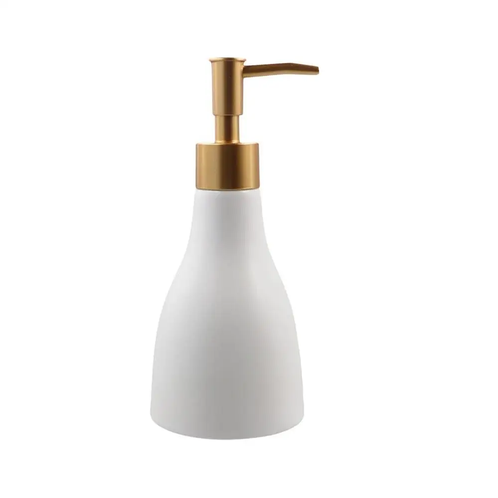 Ceramic Liquid Hand Soap Dispenser Minimalist 280ml Lotion Storage Container Multifunctional Refillable Shampoo Bottle