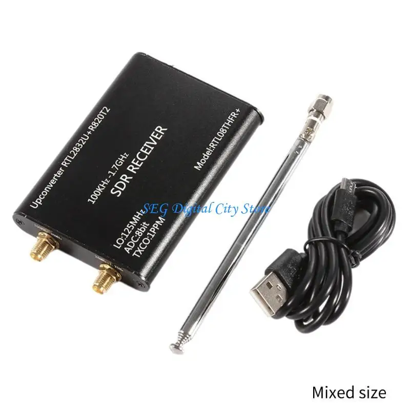 U75B Bandes complètes Software Radio Radio Receiver RTLSDR RTL2832U + R820T2 Récepteur larges courtes avec antenne câble