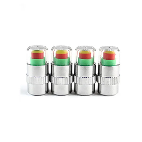 

4Pcs Car Tire Pressure Monitor Stem Caps Visual Alert Sensor Indicator for Sedan Suv Trucks Bicycles Motorcycles
