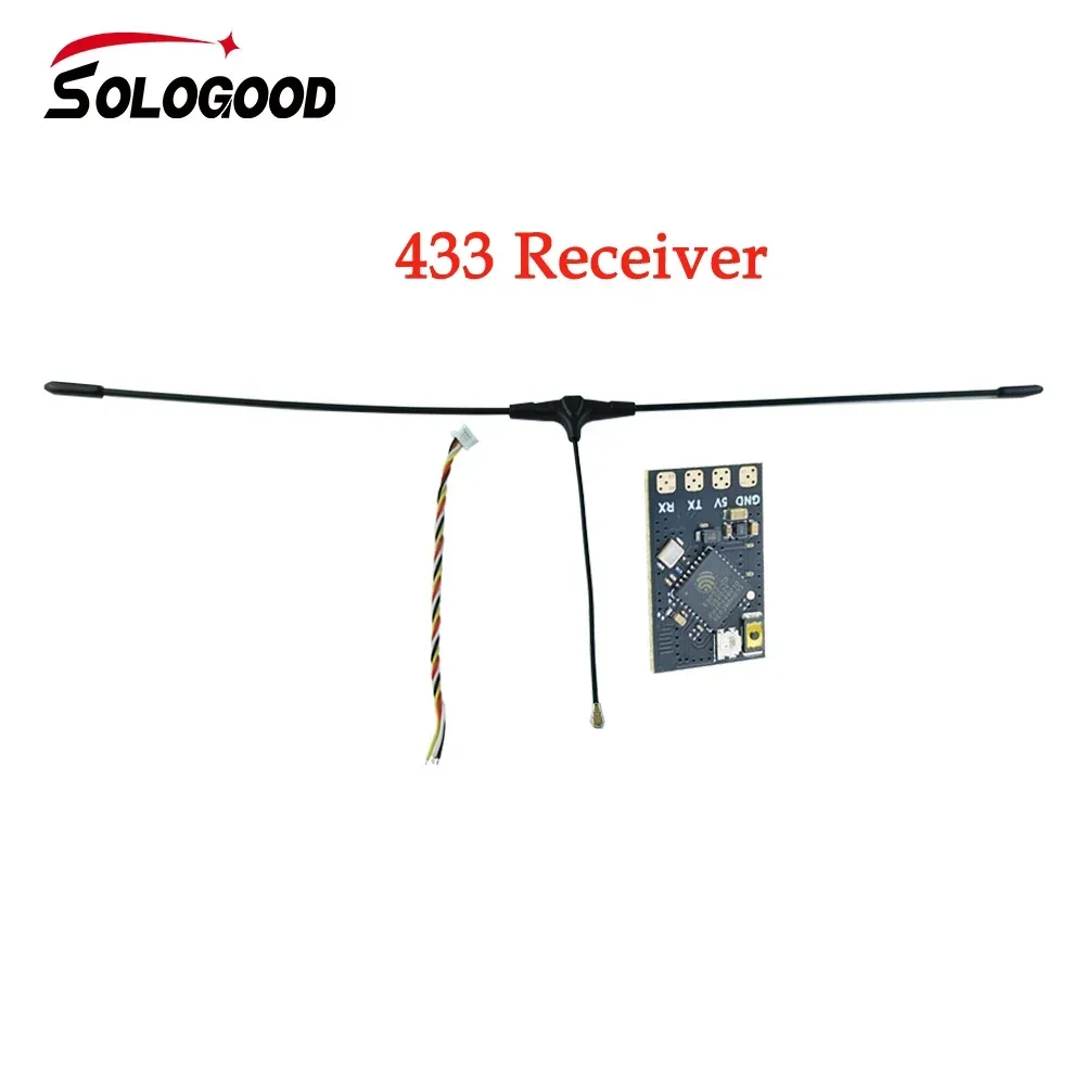 SoloGood 433 ExpressLRS Receiver 100mW  ESP32+SX1276+TCXO for RC Racing Drone