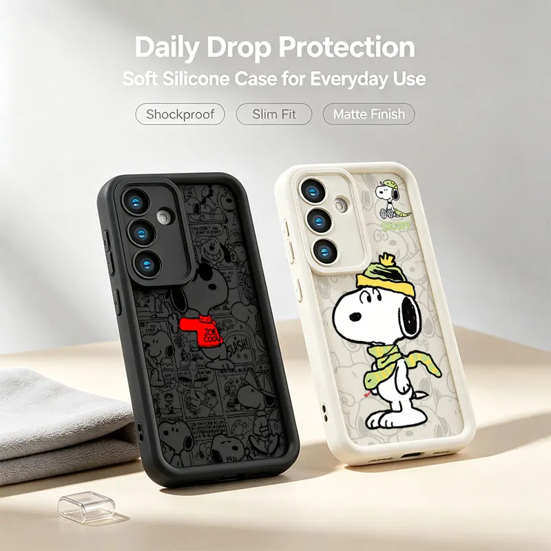 Cute Cartoon S-Snoopys Phone Case For Samsung Galaxy A17 A16 A15 A14 A07 A06 A57 A56 A55 A54 A53 A52 A36 A35 A34 A33 A26 A25