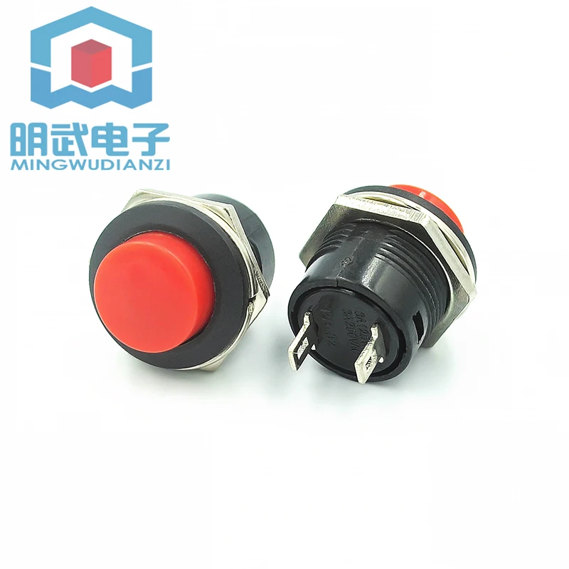 R13-507 Series Button Switch 16MM self-reset Button Switch Round non-self-locking Button Jog Switch