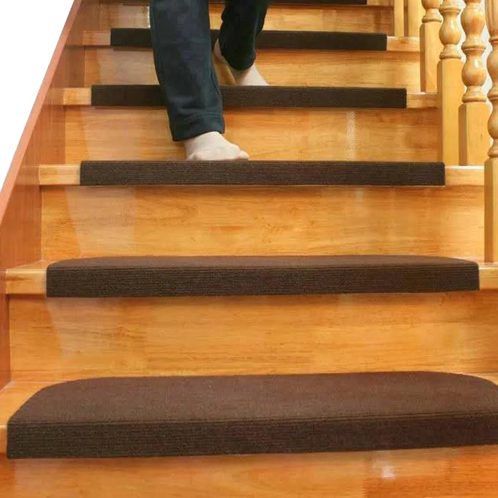 

13 Piece Stair Treads Carpet Mats Non Slip Step Covers for Home Staircase Protection Anti Slip Rug Pads Easy Install Floor